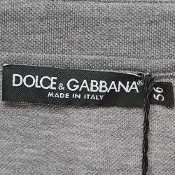 Pre Owned Dolce & Gabbana Grey Cotton Half Sleeve Polo T-shirt XXXL