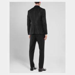 Pre Owned Dolce & Gabbana Black Patterned Wool-Blend Martini Blazer XL (IT 52)