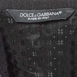 Pre Owned Dolce & Gabbana Black Plaid Wool 3 Pc Suit M