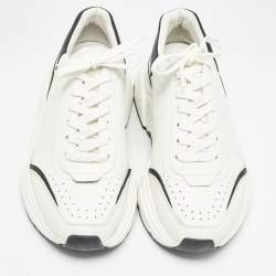 Pre Owned Dolce & Gabbana Black/White Leather Daymaster Sneakers Size 43