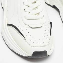 Pre Owned Dolce & Gabbana Black/White Leather Daymaster Sneakers Size 43