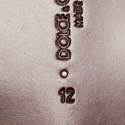 Pre Owned Dolce & Gabbana Brown Leather Slip On Loafers Size 46