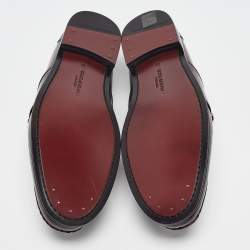 Pre Owned Dolce & Gabbana Brown Leather Slip On Loafers Size 46