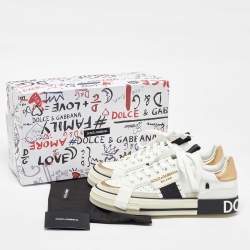 Pre Owned Dolce & Gabbana Multicolor Leather Rubber Custom 2.Zero Low Top Sneakers 43