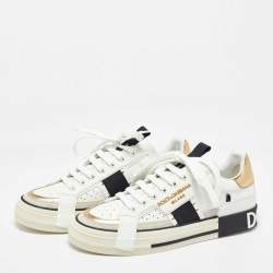 Pre Owned Dolce & Gabbana Multicolor Leather Rubber Custom 2.Zero Low Top Sneakers 43