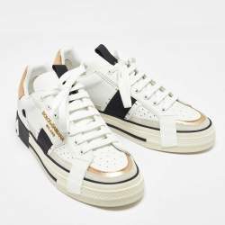 Pre Owned Dolce & Gabbana Multicolor Leather Rubber Custom 2.Zero Low Top Sneakers 43