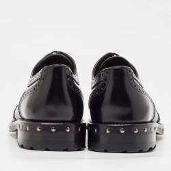 مملوكة مسبقًا Dolce & Gabbana Black Leather Brogue Derby Size 41