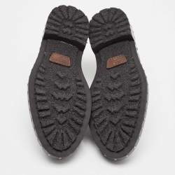 مملوكة مسبقًا Dolce & Gabbana Black Leather Brogue Derby Size 41