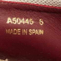 Pre Owned Dolce & Gabbana Beige Canvas Embroidered Slip On Espadrilles Size 40