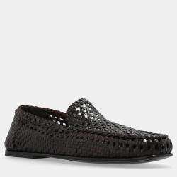 Dolce & Gabbana Brown Hand-woven Driver Loafers IT 42