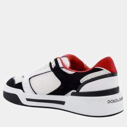 Dolce & Gabbana White Mesh and Suede New Roma Sneakers EU 39.5