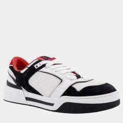 Dolce & Gabbana White Mesh and Suede New Roma Sneakers EU 39.5