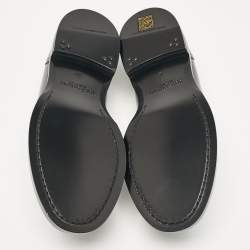 مملوكة مسبقًا Dolce & Gabbana Black Leather Brushed Loafers Size 43