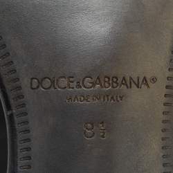 Dolce & Gabbana Black Leather Lace Up Derby Size 42.5