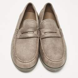 Dolce & Gabbana Brown Leather Genova Loafers Size 41.5