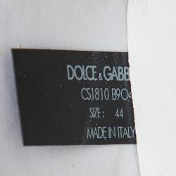 Pre Owned Dolce & Gabbana Multicolor Canvas and Leather Graffiti Print Ns1 Low Top Sneakers Size 44