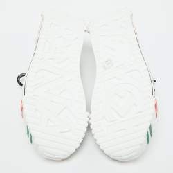 Pre Owned Dolce & Gabbana Multicolor Canvas and Leather Graffiti Print Ns1 Low Top Sneakers Size 44