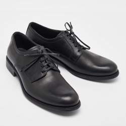 Pre Owned Dolce & Gabbana Black Leather Lace Up Derby Size 41.5