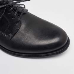 Pre Owned Dolce & Gabbana Black Leather Lace Up Derby Size 41.5