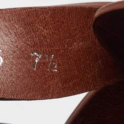 Dolce & Gabbana Brown Leather Ns1 Buckle Sandals 