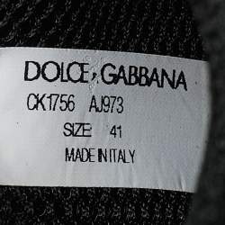 Dolce & Gabbana Green/Black Leather and Nylon Ns1 Low Top Sneakers Size 41