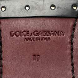 Dolce & Gabbana Beige/Black Leopard Print Calfhair and Leather Bernini Loafers Size 44