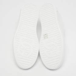 Pre Owned Dolce & Gabbana White Leather Portofino Low Top Sneakers Size 42.5