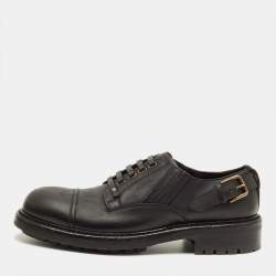 Pre Owned Dolce & Gabbana Bernini Size 45 Black Leather Derby