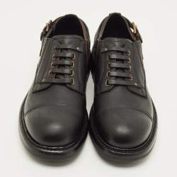 مملوكة مسبقًا حذاء ديربي دولتشي أند غابانا برنيني جلد أسود مقاس 45