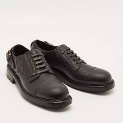 مملوكة مسبقًا حذاء ديربي دولتشي أند غابانا برنيني جلد أسود مقاس 45