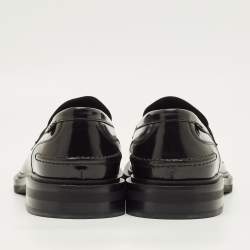 مملوكة مسبقًا Dolce & Gabbana Size 44.5 Black Leather Penny Loafers