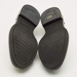 مملوكة مسبقًا Dolce & Gabbana Size 44.5 Black Leather Penny Loafers