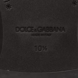 مملوكة مسبقًا Dolce & Gabbana Size 44.5 Black Leather Penny Loafers