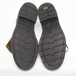 Pre Owned Dolce & Gabbana Size 41 Green/Black Patent and Leather Fringe Brogues