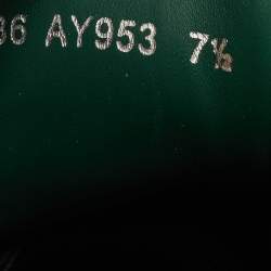 Pre Owned حذاء رياضي دولتشي أند غابانا روما جلد كريمي/أخضر عنق منخفض مقاس 41.5