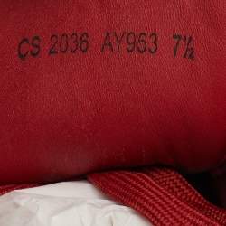 Pre Owned حذاء رياضي دولتشي أند غابانا روما جلدي كريمي/أحمر منخفض المقاس 41.5