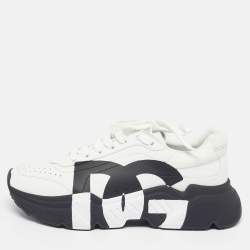 Pre Owned حذاء رياضي دولتشي أند غابانا داي ماستر منخفض جلد أبيض/أسود مقاس 41