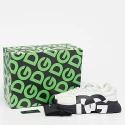 Pre Owned حذاء رياضي دولتشي أند غابانا داي ماستر منخفض جلد أبيض/أسود مقاس 41