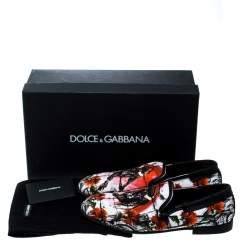 Pre Owned Dolce & Gabbana Multicolor Printed Bull And Majolica Canvas Amalfi Smoking Slippers Size 41