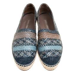 Pre Owned حذاء إسبادريلز دولتشي أند غابانا جلد مضفر ثنائي اللون مقاس 40