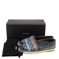 Pre Owned حذاء إسبادريلز دولتشي أند غابانا جلد مضفر ثنائي اللون مقاس 40