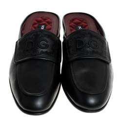 مملوكة مسبقًا حذاء لوفرز مول دولتشي أند غابانا سليب أون كينغ سيتي جلد أسود مقاس 43