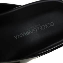 مملوكة مسبقًا Dolce & Gabbana Olive Green Leather Cross Strap Sandals Size 41