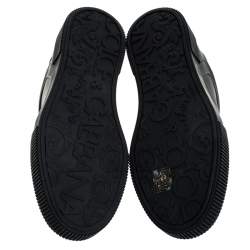 Pre Owned Dolce & Gabbana Black Leather Miami Logo Trainer Sneakers Size 44