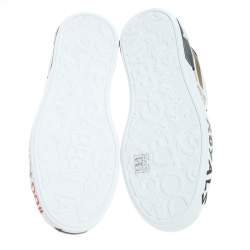 Pre Owned Dolce & Gabbana White/Blue Leather Portofino Royal 10 Sneakers Size 40