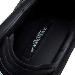 مملوكة مسبقًا حذاء رياضي دولتشي أند غابانا منخفض من الأعلي جلد أسود مقاس 42.5