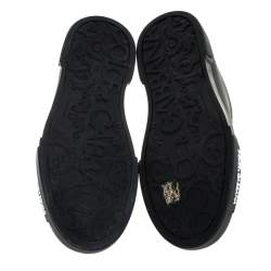 Pre Owned حذاء رياضي دولتشي أند غابانا منخفض من الأعلي جلد أسود مقاس 44