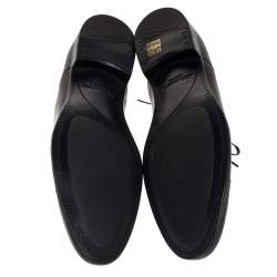 Dolce & Gabbana Black Leather Wing Tip Lace Up Oxfords Size 45