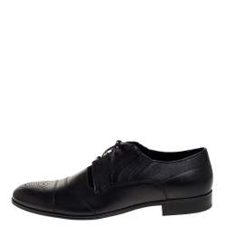 Dolce & Gabbana Black Leather Wing Tip Lace Up Oxfords Size 45