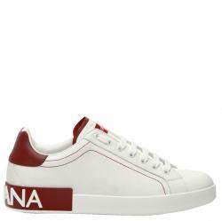 مملوكة مسبقًا Dolce & Gabbana Brown/White Portofino Sneakers Size 40